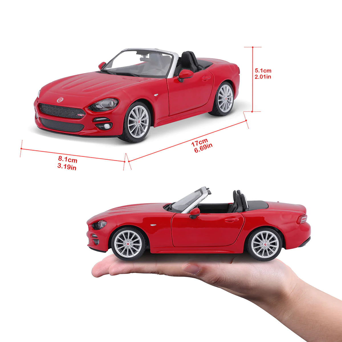 Bburago 1:24 Diecast Fiat 124 Spider Model