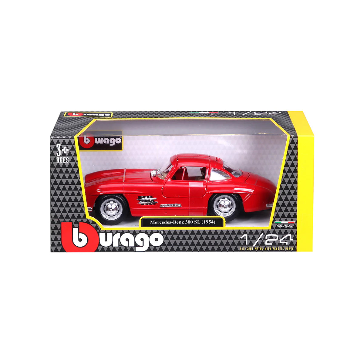 Bburago 1:24 Diecast Mercedes Benz 300SL - Red