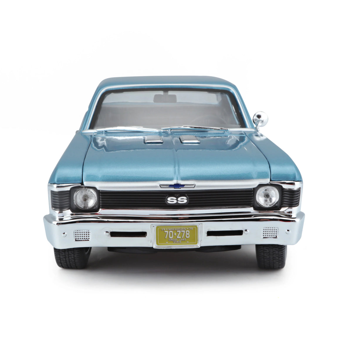 Maisto 1:18 Diecast 1970 Chevrolet Nova Ss Coupe - Blue