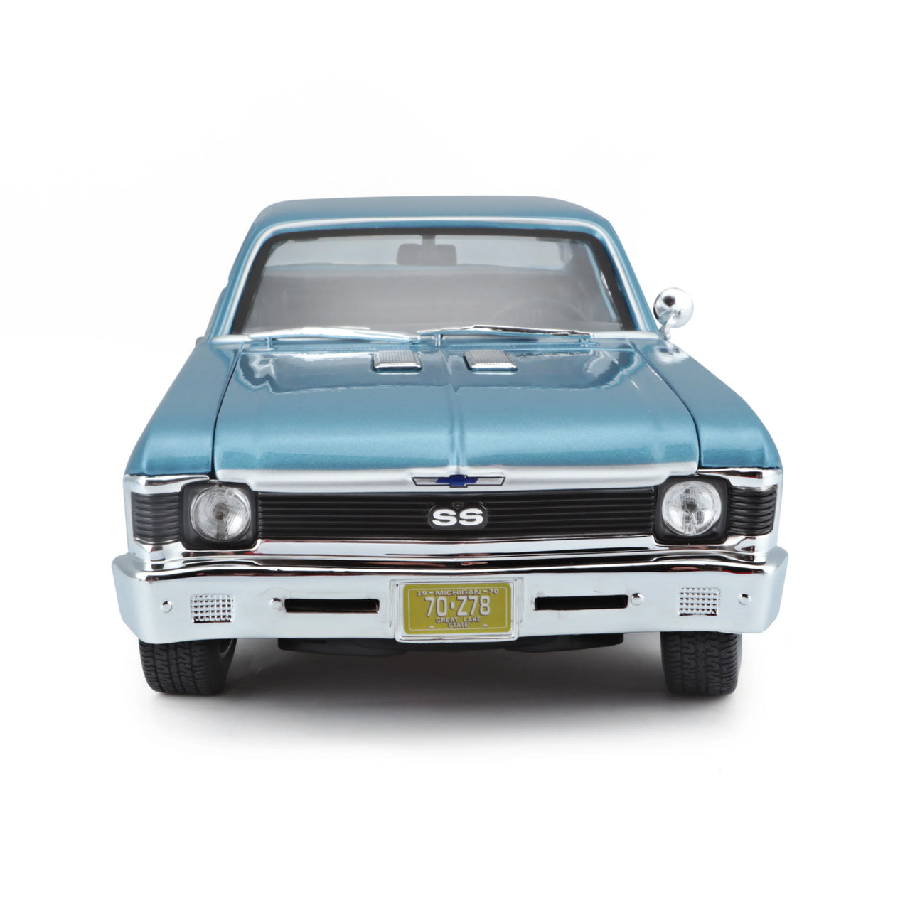 Maisto 1:18 Diecast 1970 Chevrolet Nova Ss Coupe - Blue