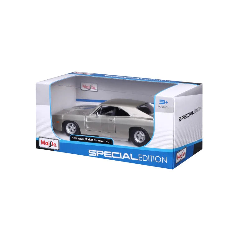 Maisto 1:25 Diecast 1969 Dodge Charger - Silver