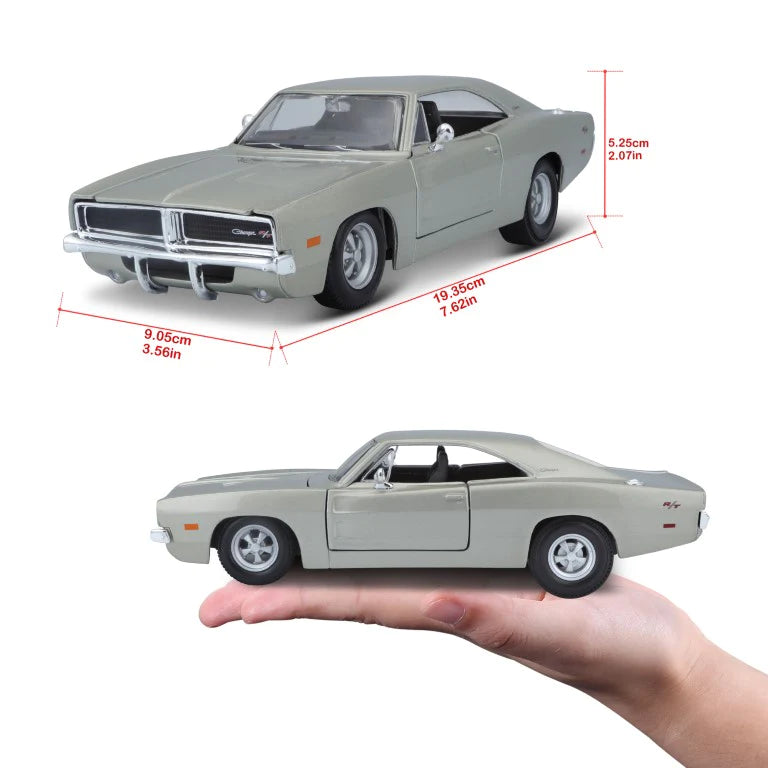 Maisto 1:25 Diecast 1969 Dodge Charger - Silver