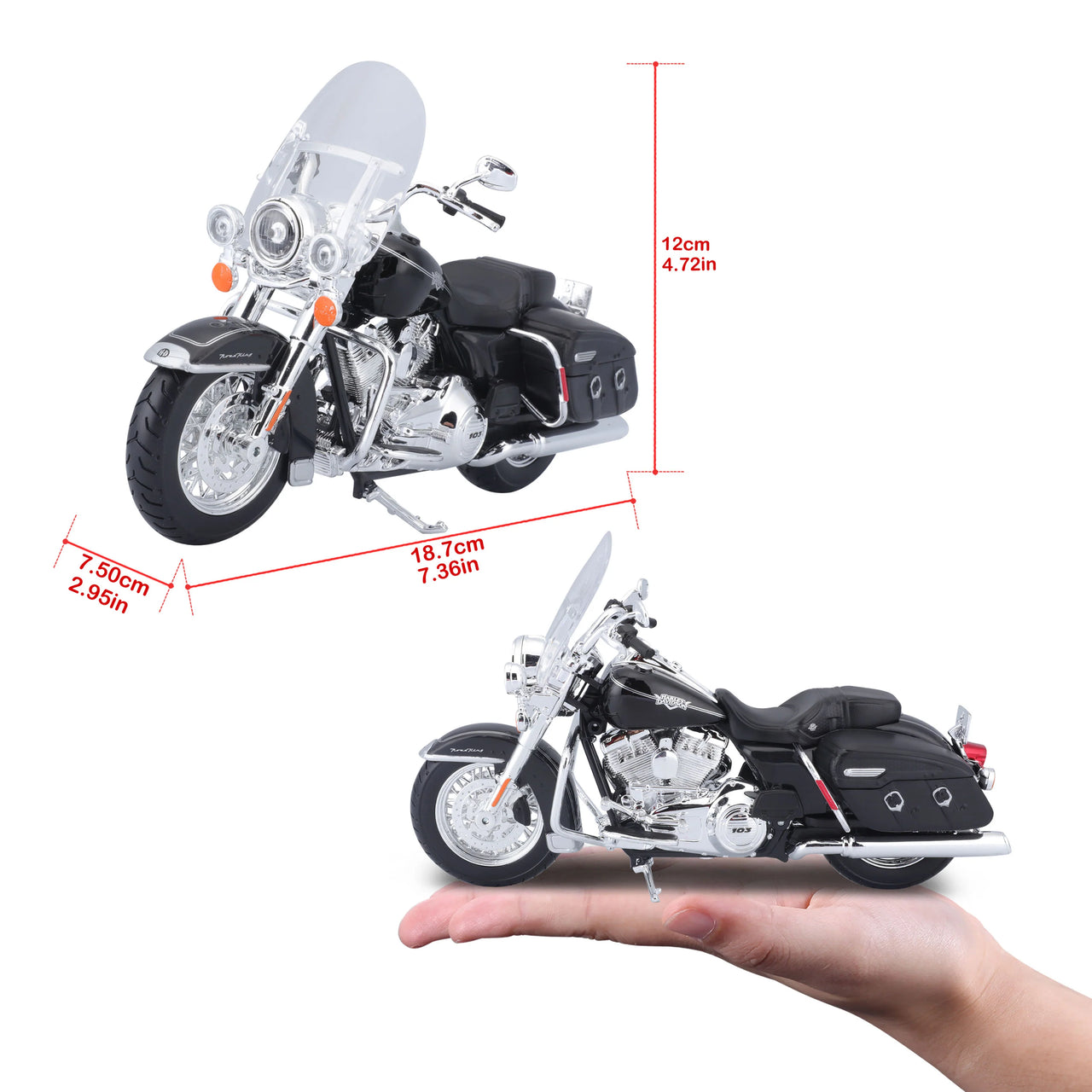 Maisto 1:12 Harley Davidson 2013 Flhrc Road King Classic Bike