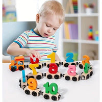 Wooden Number Digital Train With Engine 0-10