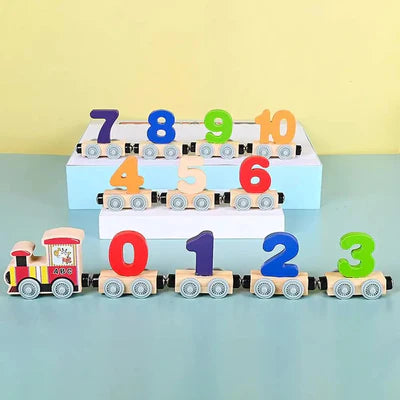Wooden Number Digital Train With Engine 0-10