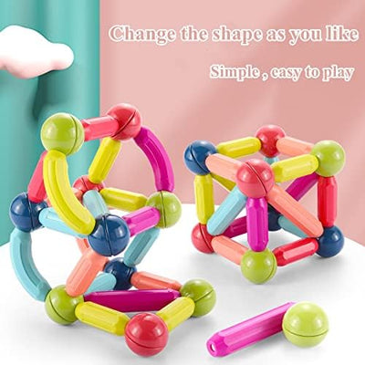 64Pcs Magnetic Building Block Puzzle Sticks Set