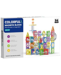 94Pcs Colorful Magnetic Tiles Building Blocks
