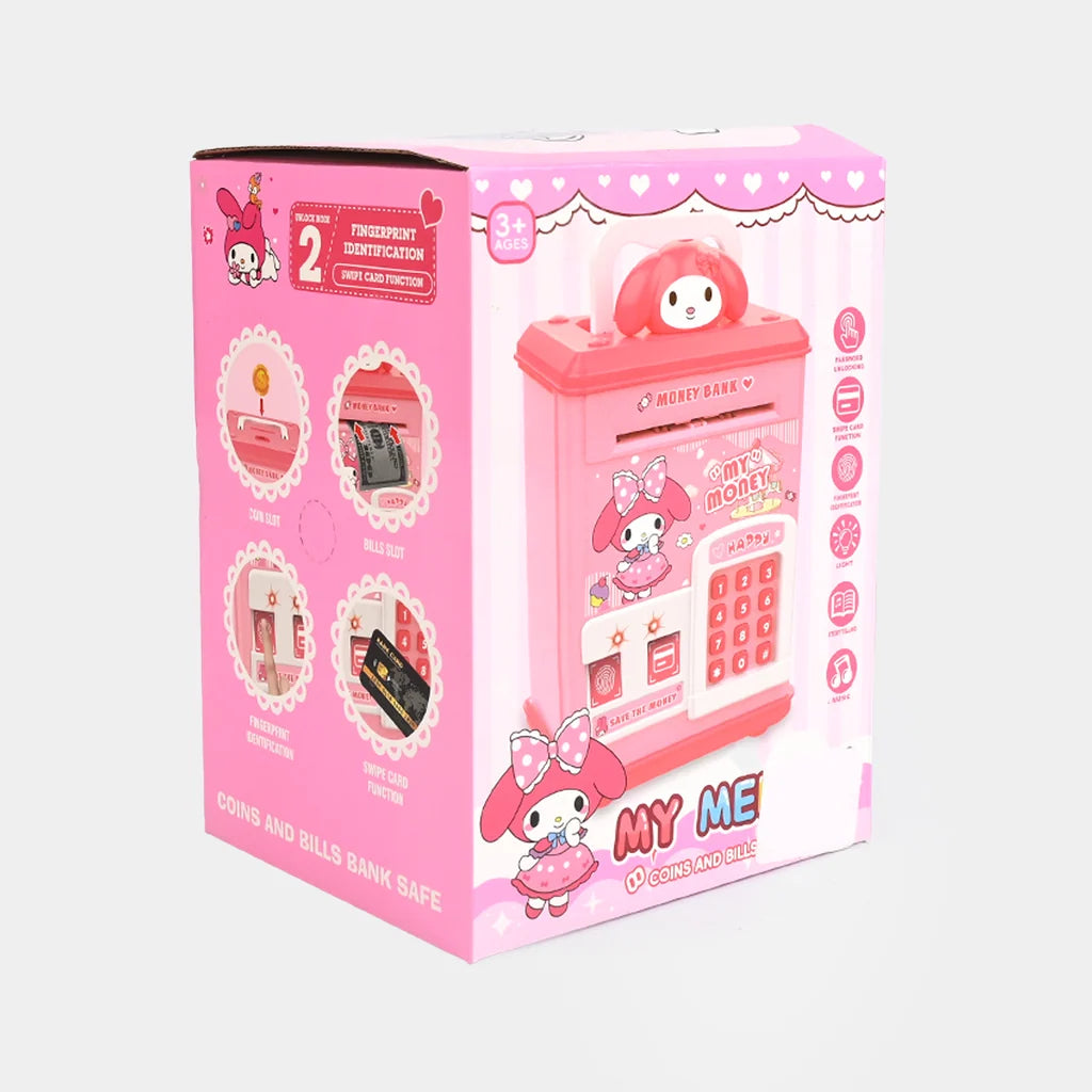 Melody Themed Fingerprint & Swipe Card Unlock Piggy Bank 