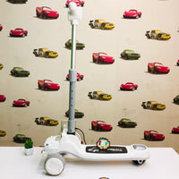 Mercedes Adjustable Height Kids Scooter With Light & Music - White