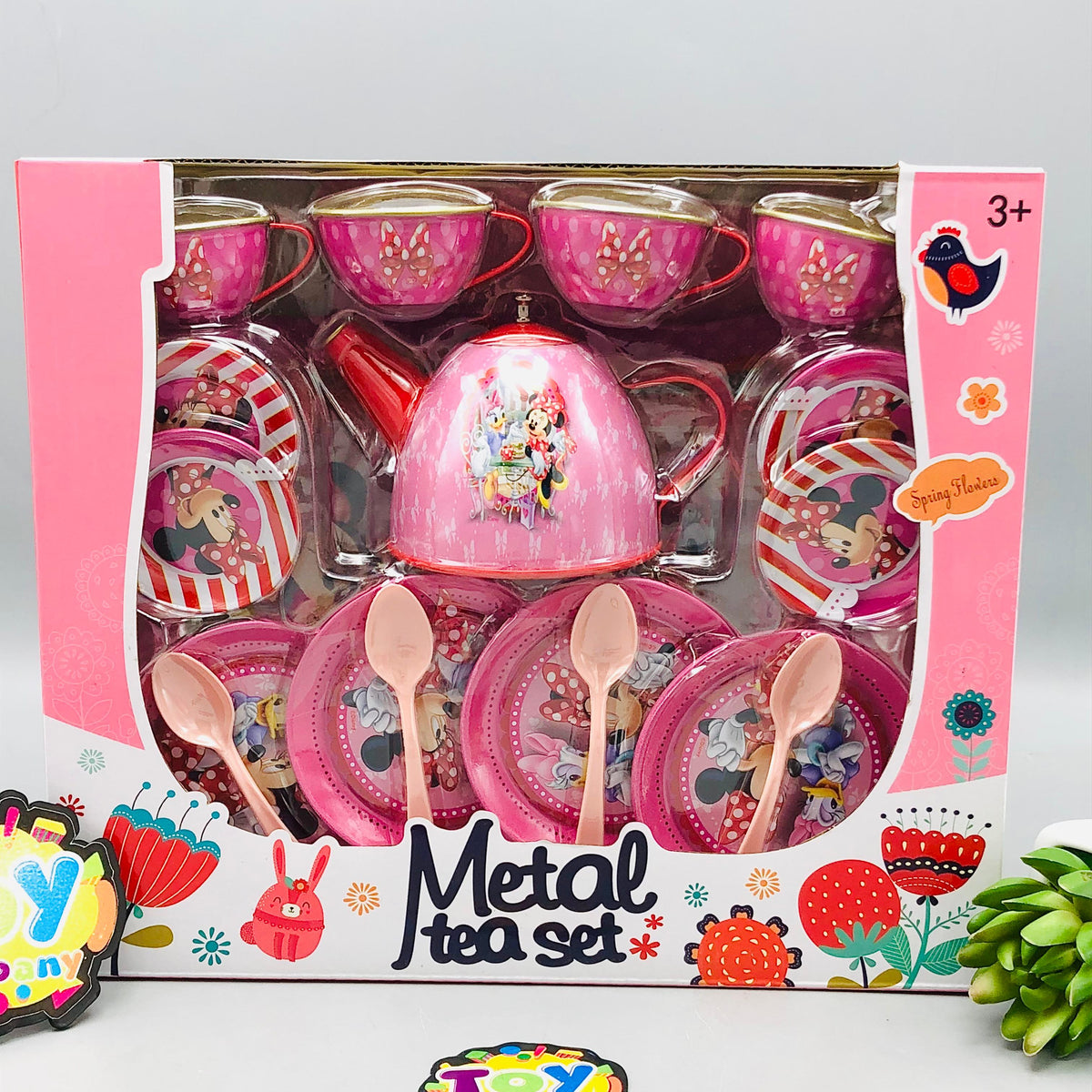 Kids 18Pcs Mickey Mouse Themed Metal Tea Set
