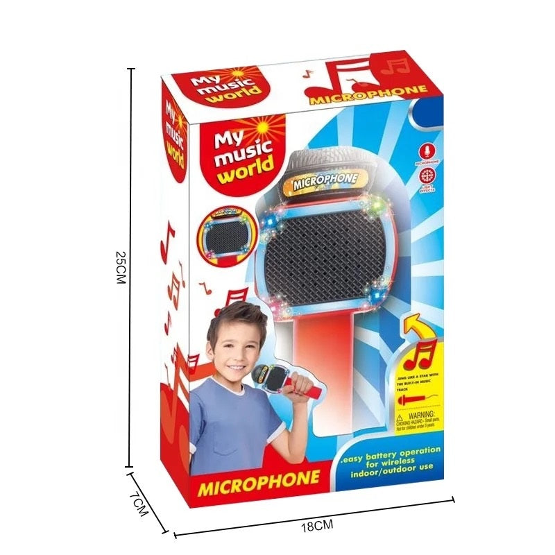 Kids Wireless Karaoke Microphone With Lights - Red