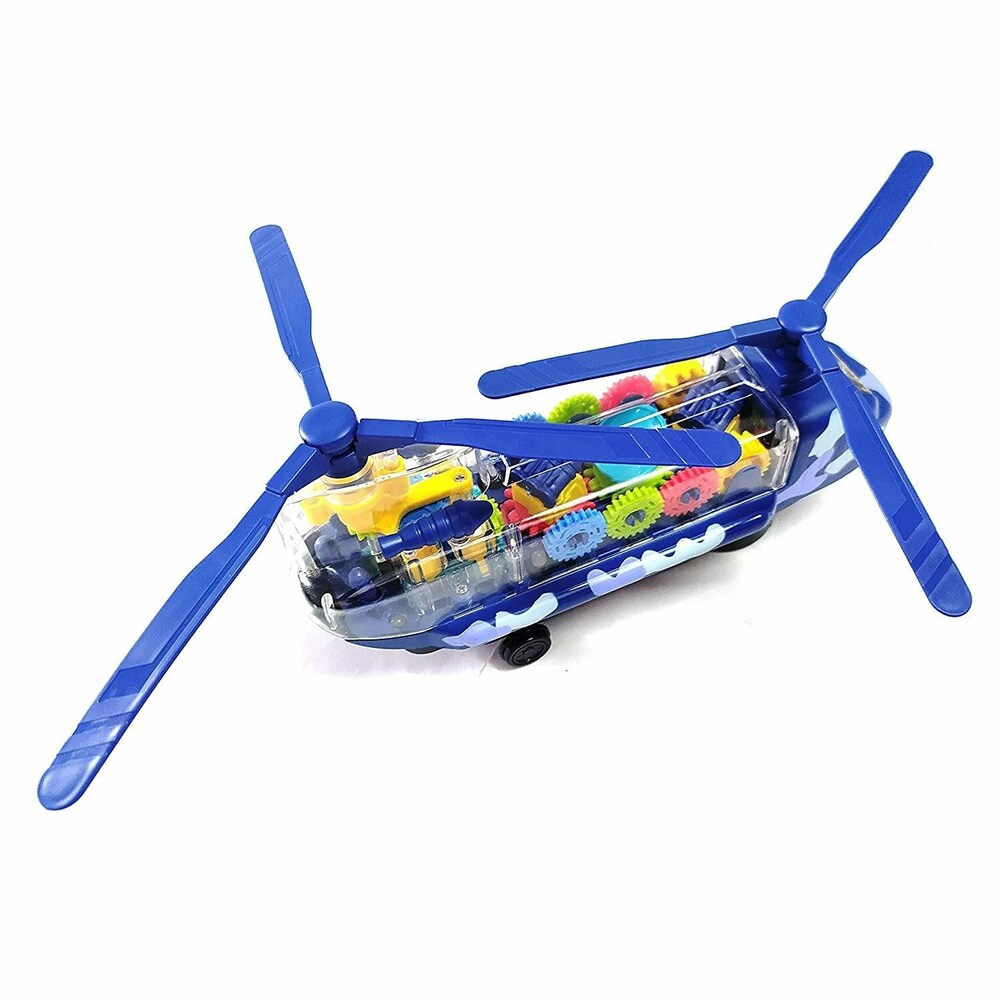 Musical Gear Transparent Helicopter With Lights