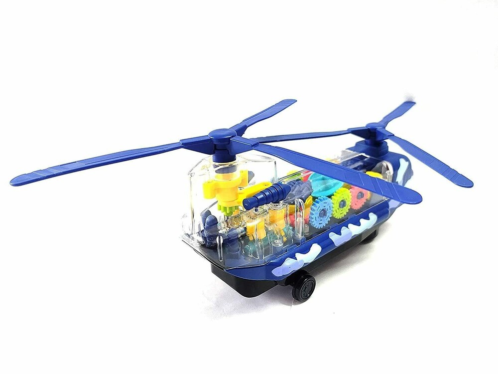 Musical Gear Transparent Helicopter With Lights