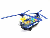 Musical Gear Transparent Helicopter With Lights