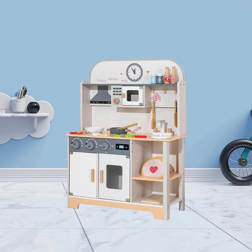 Mini Wooden Pretend European Pretend Play Kids Kitchen Set
