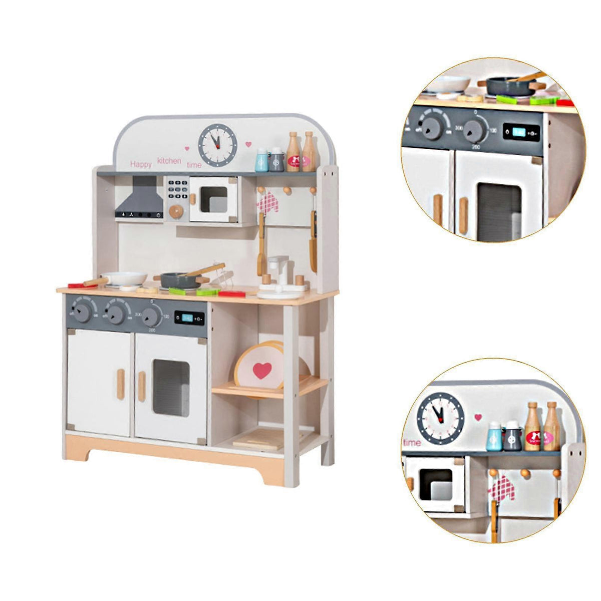 Mini Wooden Pretend European Pretend Play Kids Kitchen Set