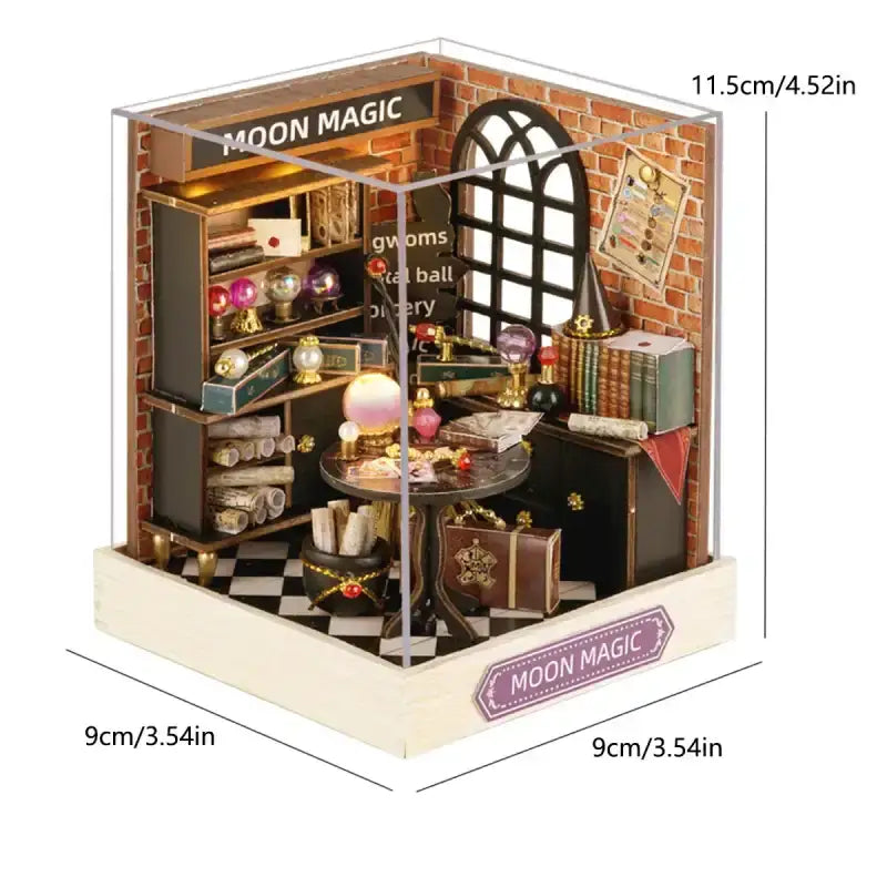 DIY Miniature Moon Magic Shop With LED Lights