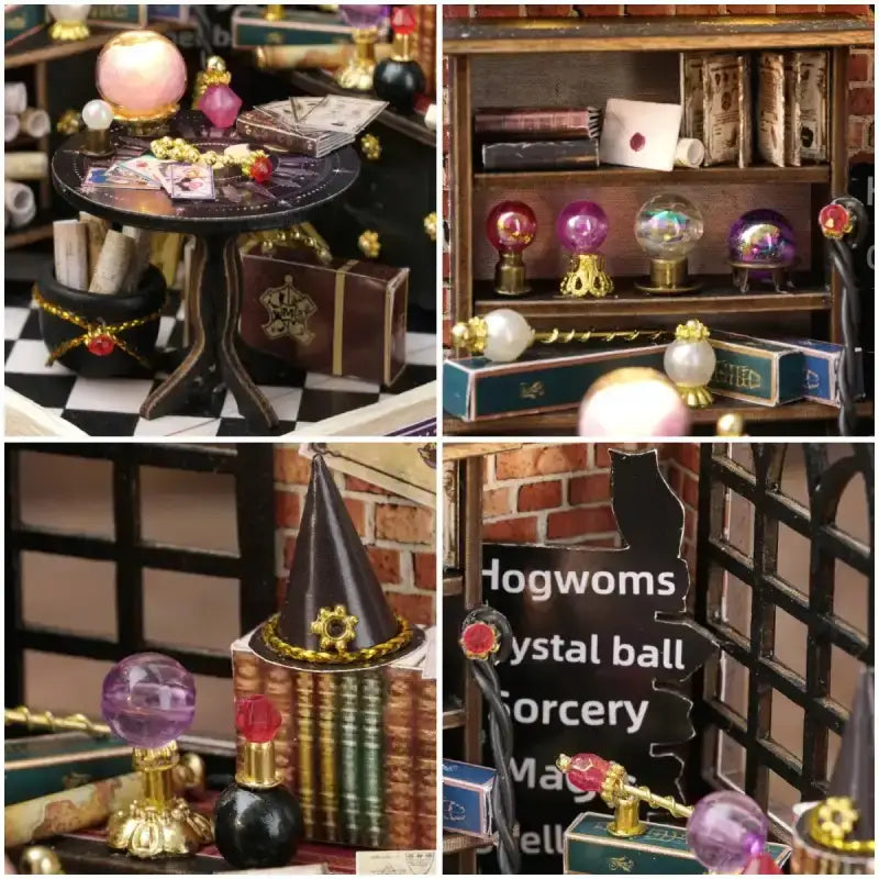 DIY Miniature Moon Magic Shop With LED Lights