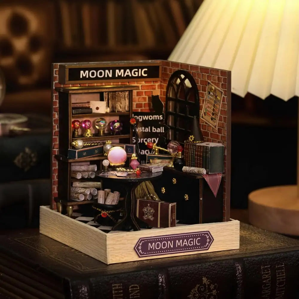 DIY Miniature Moon Magic Shop With LED Lights