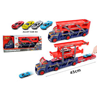 Three-Layers ABS Transporter Truck With 4Pcs Mini Alloy Cars