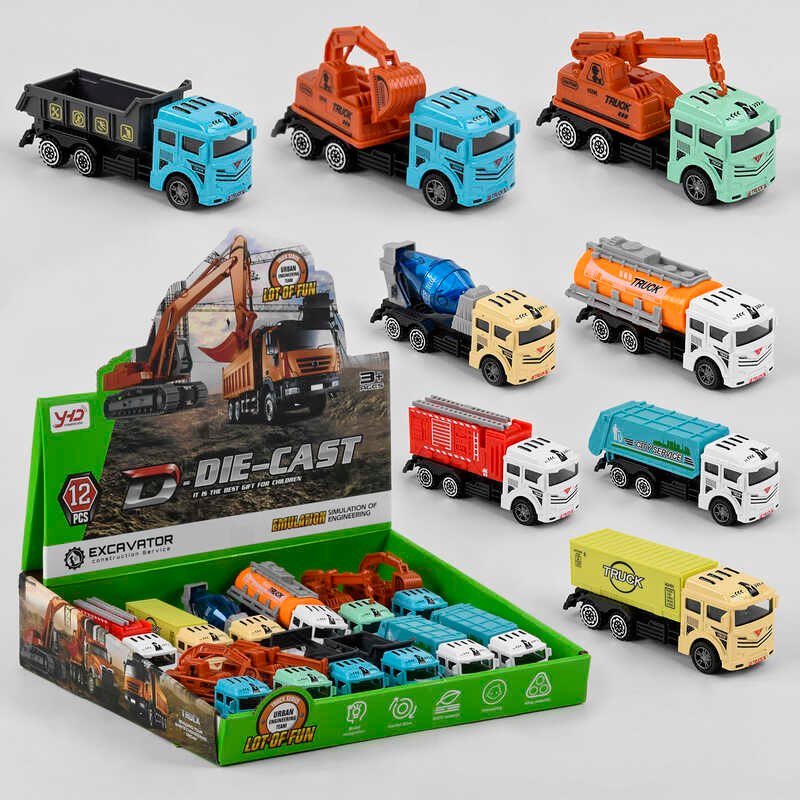 1pc Diecast Metal Construction Truck - Assortment