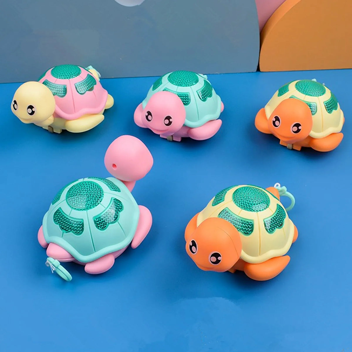 1Pc Cute Turtle Pull Toy With Lights