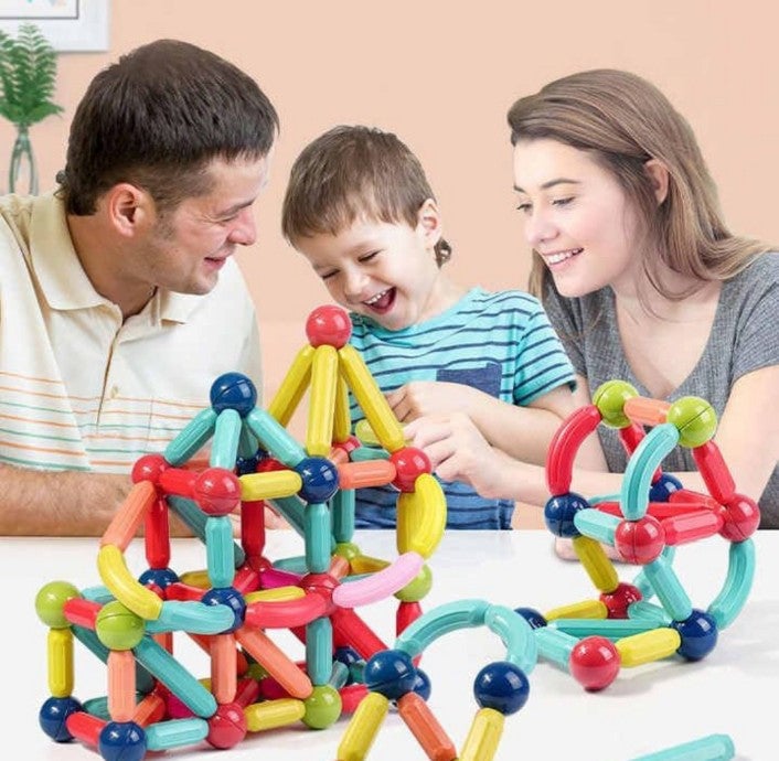 58Pcs Magnetic Building Block Puzzle Sticks Set