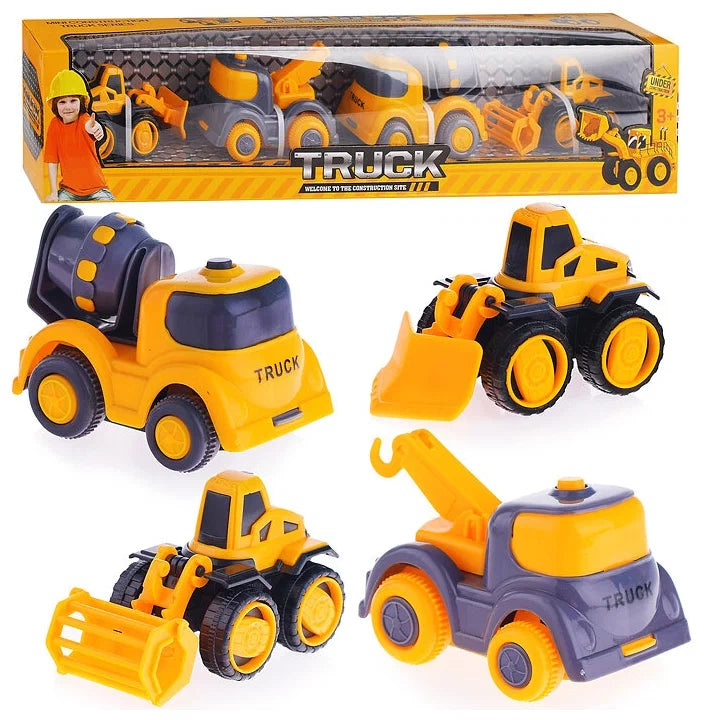 Construction Truck Vehicle-Pack Of 4