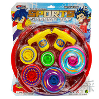 Colorful Spinning Top Set with Stadium