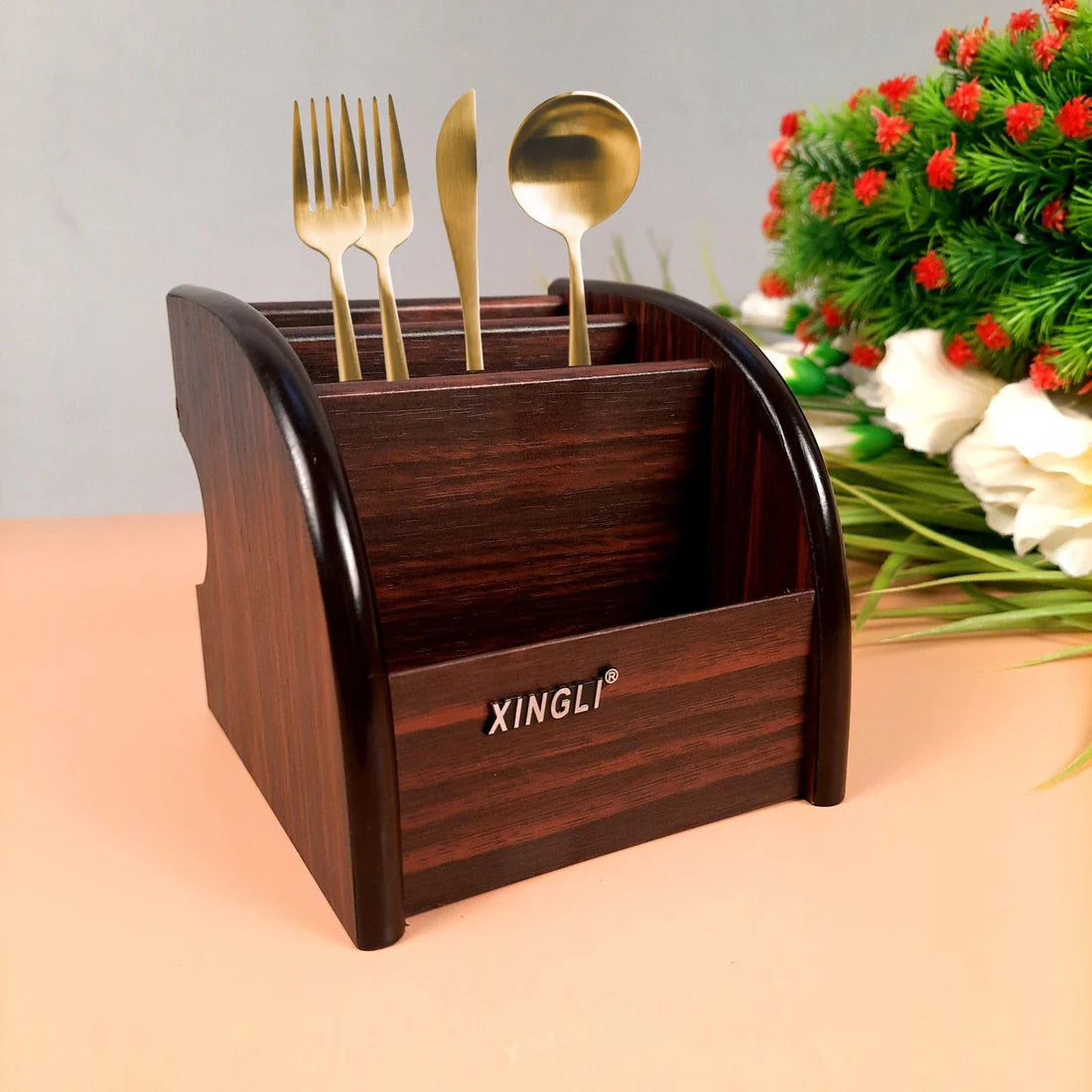 12.5cm Wooden Pen Holder Vase