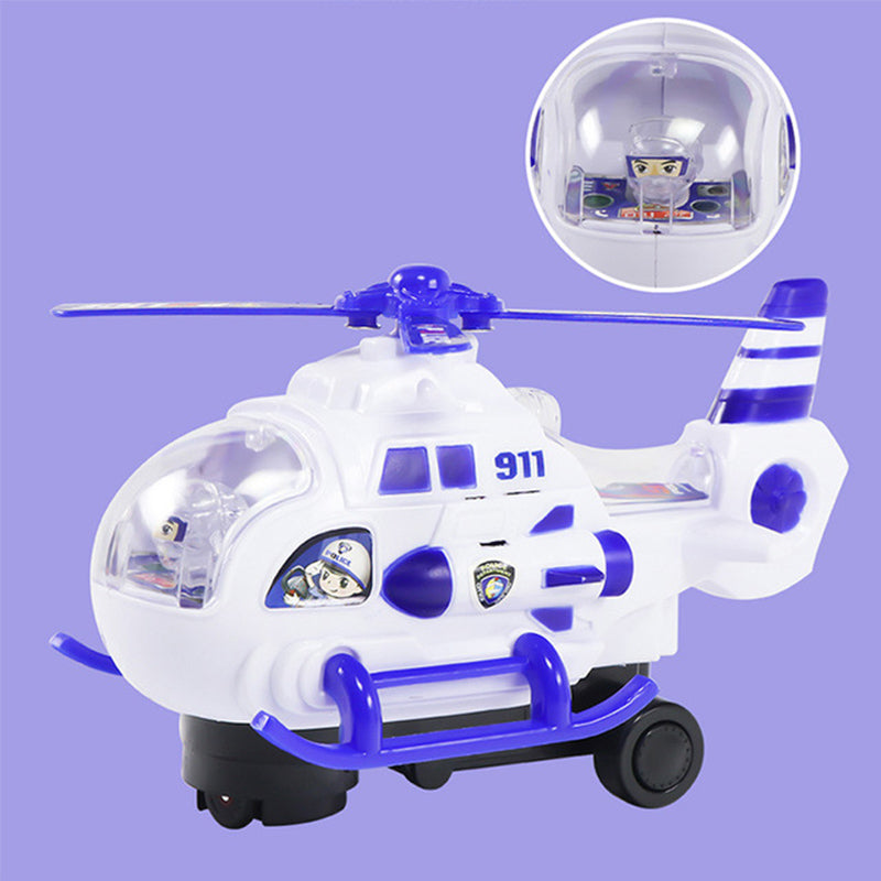 Electric Police Helicopter With Lights & Sound