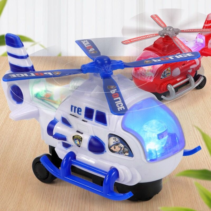 Electric Police Helicopter With Lights & Sound