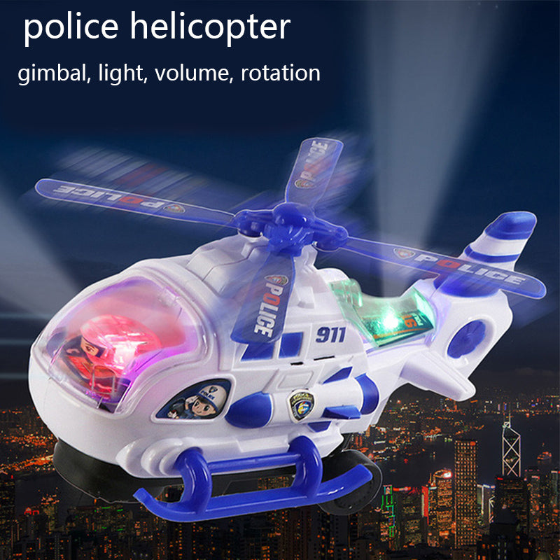 Electric Police Helicopter With Lights & Sound