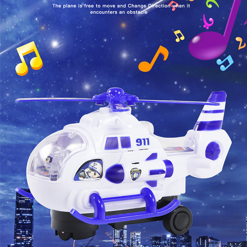 Electric Police Helicopter With Lights & Sound