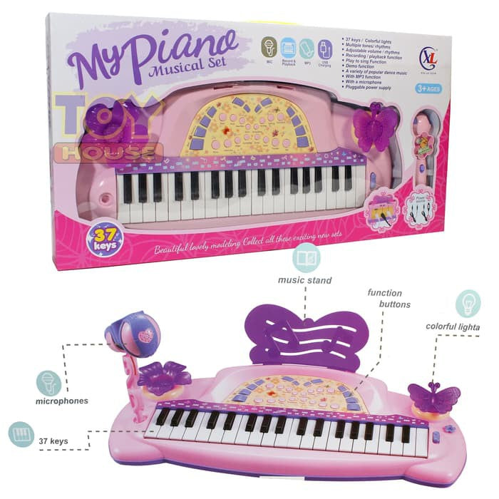 Beauty Piano Musical Set With Microphone