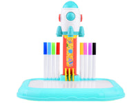 Kids Spaceship Pattern Painting Projection Table - Green
