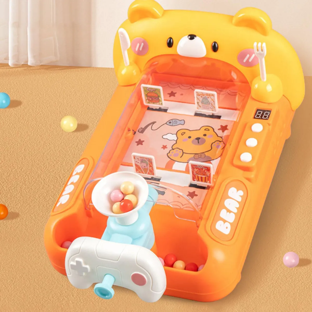 Battery Operated Bear Themed Pinball Shooting Machine