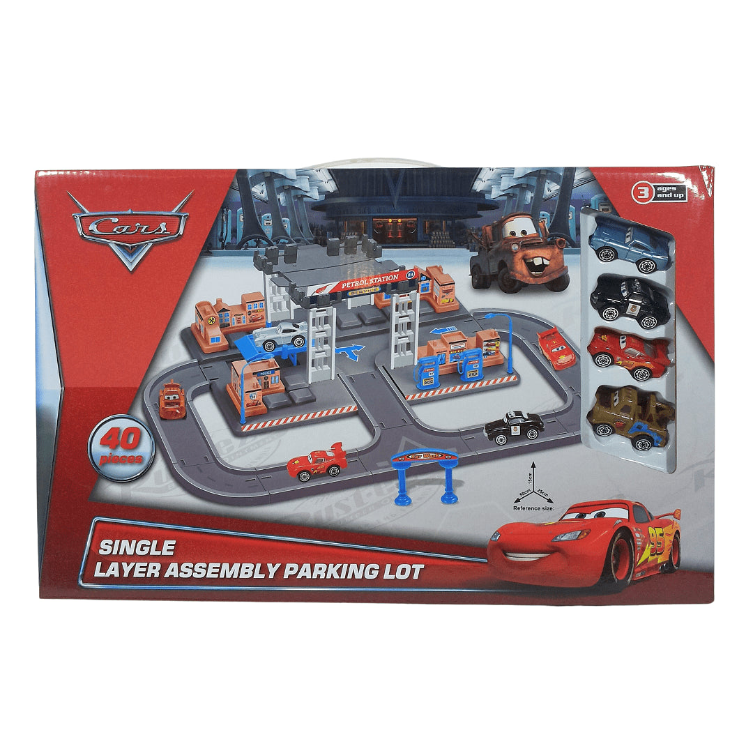 40Pcs DIY Manual Petrol Station Track Set