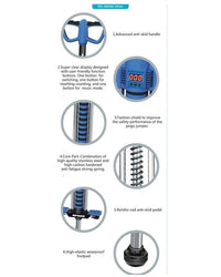 Kids Digital Display Sport Jumping Pogo Stick - Blue