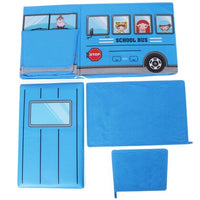 Kids Foldable Storage Box - School Bus Design Blue