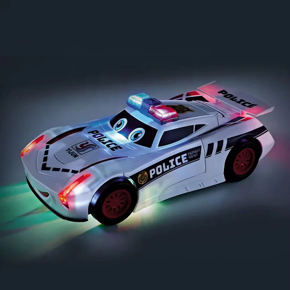 Electronic Deformation Police Car With Light & Sound