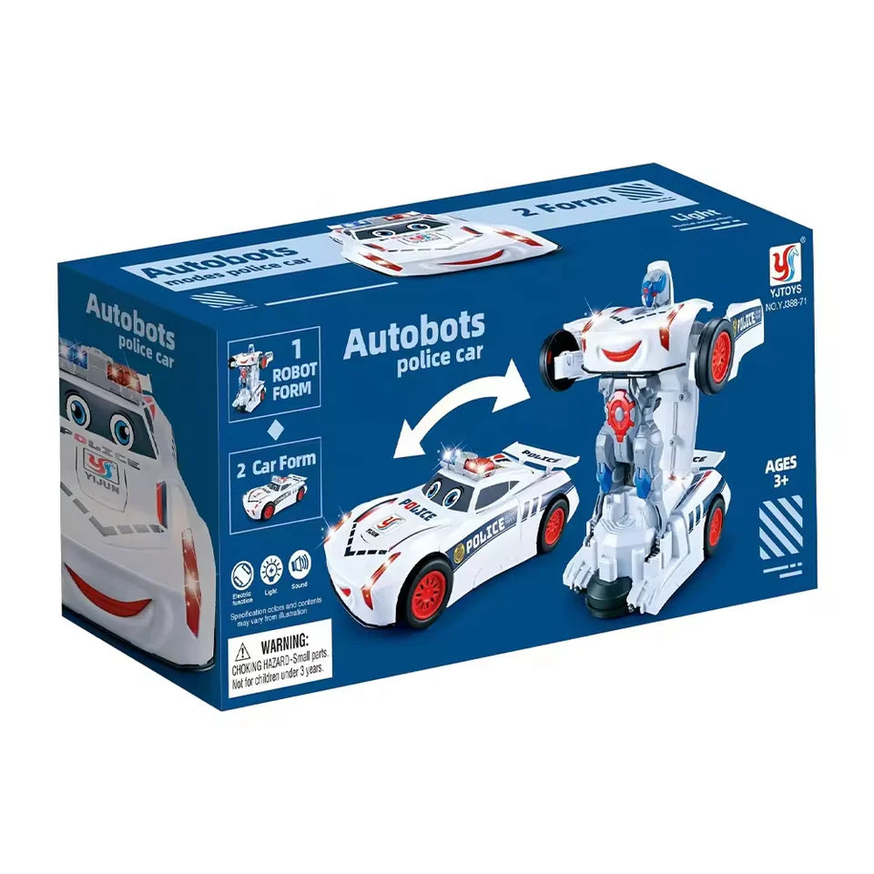 Electronic Deformation Police Car With Light & Sound