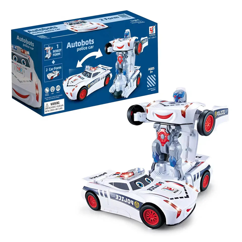 Electronic Deformation Police Car With Light & Sound