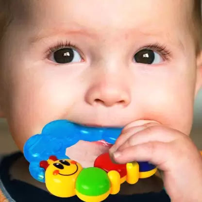 Caterpillar Design Baby Teether & Rattle