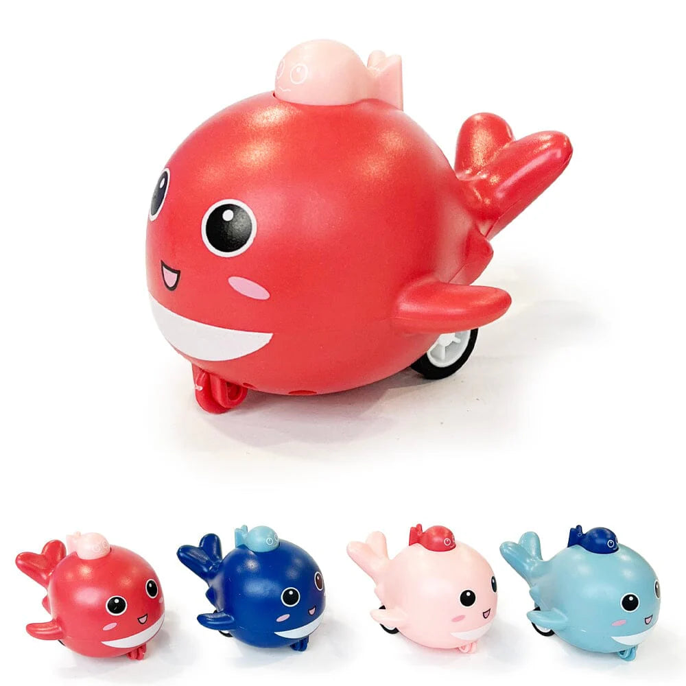 Inertial Press & Go Mini Whale Toy - 1Pc
