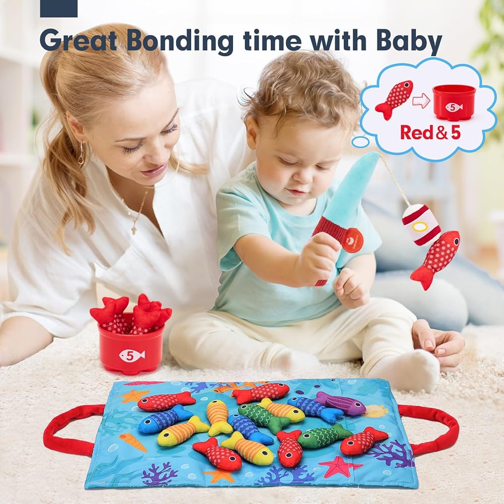 Montessori Pretend Play Cloth Fishing Set