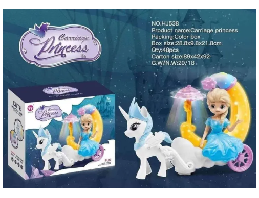 Electric Sofia Moon Carriage Toy With Light & Music