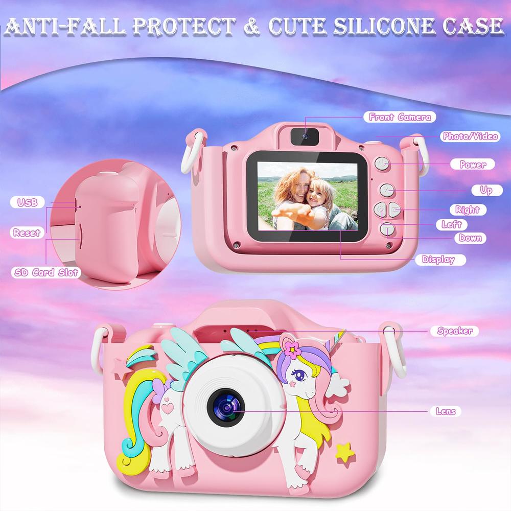 Kids Unicorn Silicon Shell Digital Camera