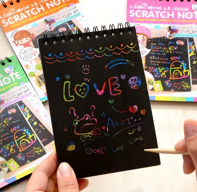 Scratch Notebook With Wooden Stick