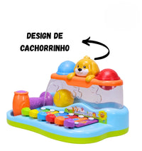 2in1 Montessori Puppy Musical Xylophone With Hammer & Balls